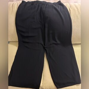 Soft Surroundings Black Crepe Wide Leg Pants XL